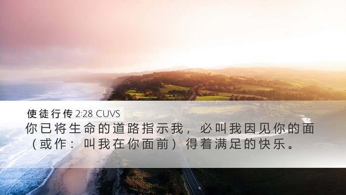 使 徒 行 传 2:28 CUVS Bible Verse Image