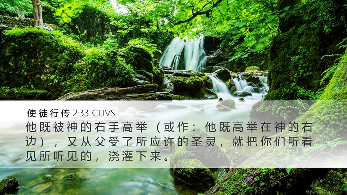 使 徒 行 传 2:33 CUVS Bible Verse Image