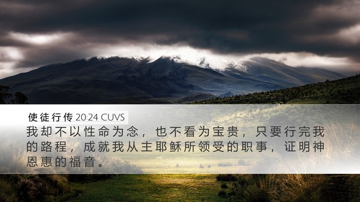 使 徒 行 传 20:24 CUVS Bible Verse Image