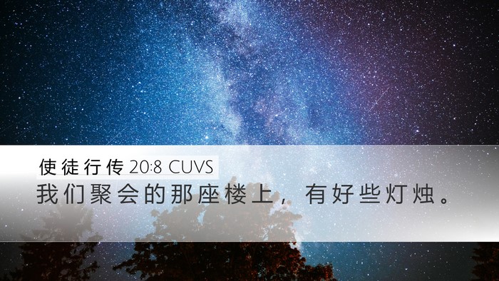 使 徒 行 传 20:8 CUVS Bible Verse Image