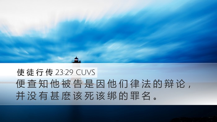 使 徒 行 传 23:29 CUVS Bible Verse Image