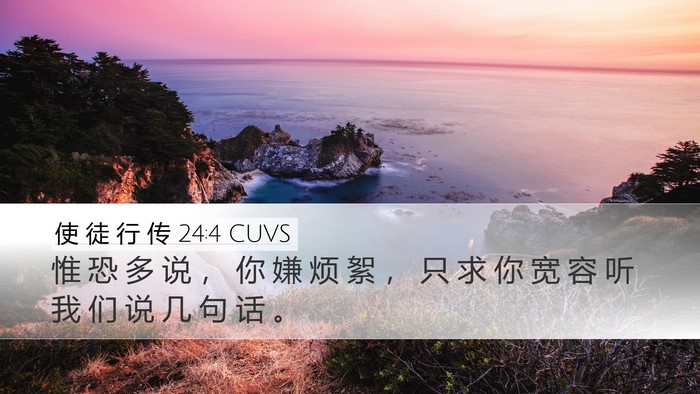 使 徒 行 传 24:4 CUVS Bible Verse Image