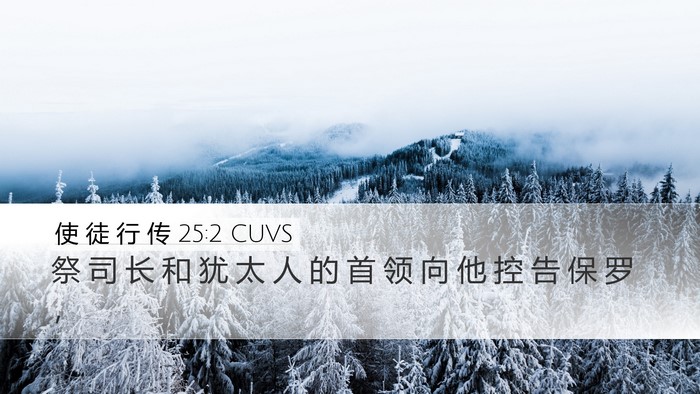 使 徒 行 传 25:2 CUVS Bible Verse Image