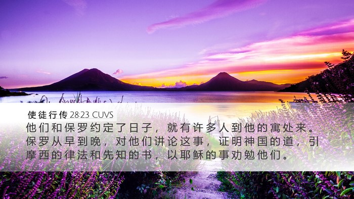 使 徒 行 传 28:23 CUVS Bible Verse Image
