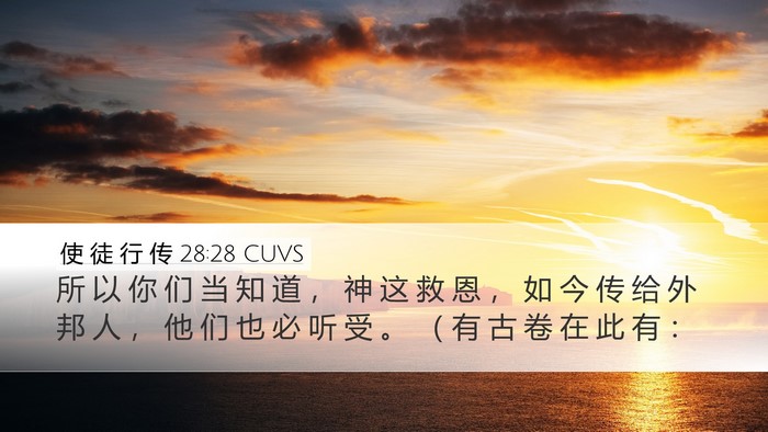 使 徒 行 传 28:28 CUVS Bible Verse Image