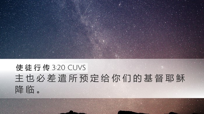 使 徒 行 传 3:20 CUVS Desktop Wallpaper - 主 也 必 差 遣 所 预 定 给 你 们 的 - Desktop Bible Verse Wallpaper