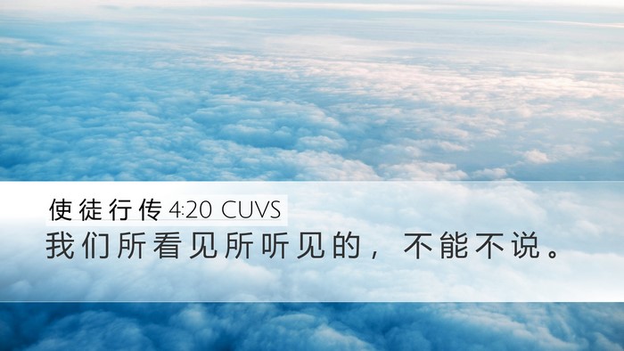 使 徒 行 传 4:20 CUVS Bible Verse Image