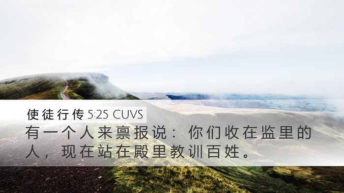 使 徒 行 传 5:25 CUVS Bible Verse Image
