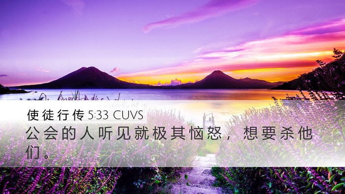 使 徒 行 传 5:33 CUVS Bible Verse Image