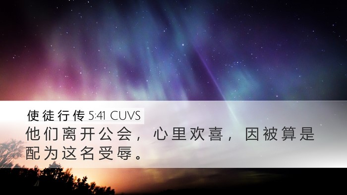 使 徒 行 传 5:41 CUVS Bible Verse Image