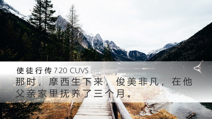 使 徒 行 传 7:20 CUVS Bible Verse Image
