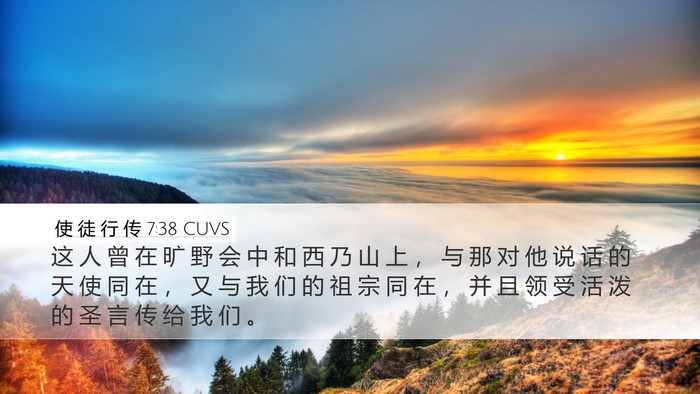 使 徒 行 传 7:38 CUVS Bible Verse Image