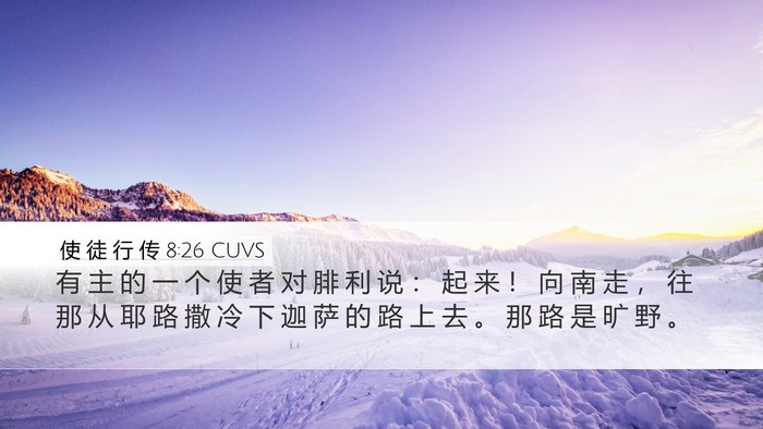 使 徒 行 传 8:26 CUVS Bible Verse Image
