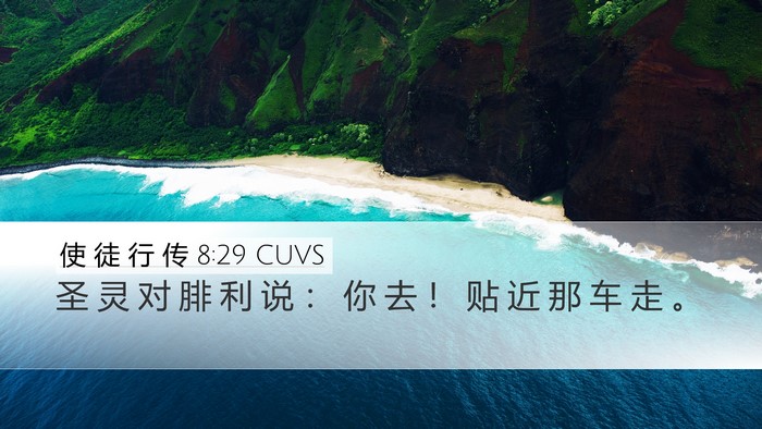 使 徒 行 传 8:29 CUVS Bible Verse Image