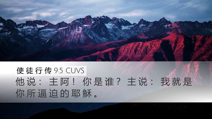 使 徒 行 传 9:5 CUVS Bible Verse Image