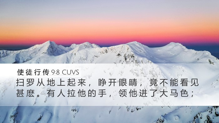 使 徒 行 传 9:8 CUVS Bible Verse Image
