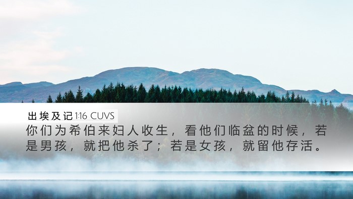 出 埃 及 记 1:16 CUVS Bible Verse Image