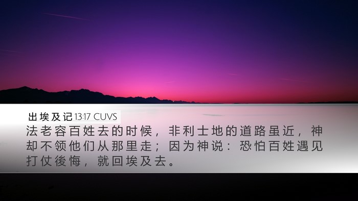 出 埃 及 记 13:17 CUVS Bible Verse Image