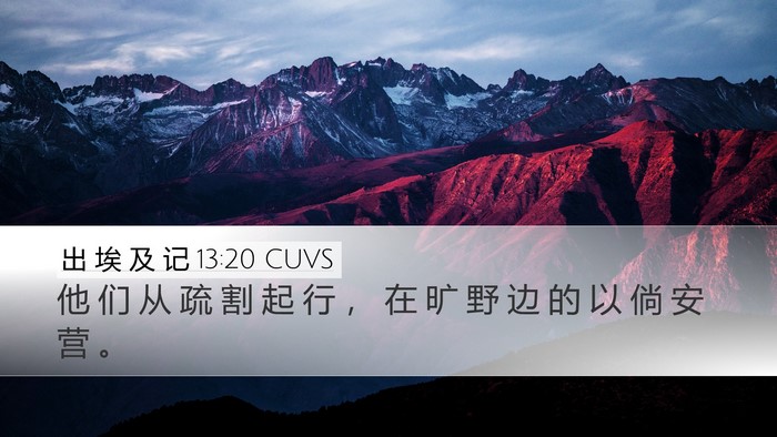 出 埃 及 记 13:20 CUVS Bible Verse Image