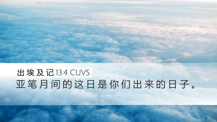 出 埃 及 记 13:4 CUVS Bible Verse Image