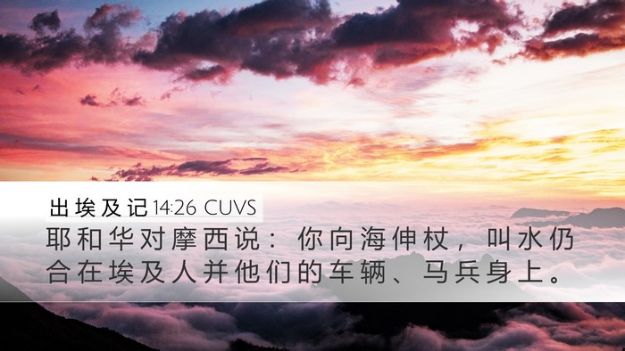 出 埃 及 记 14:26 CUVS Bible Verse Image