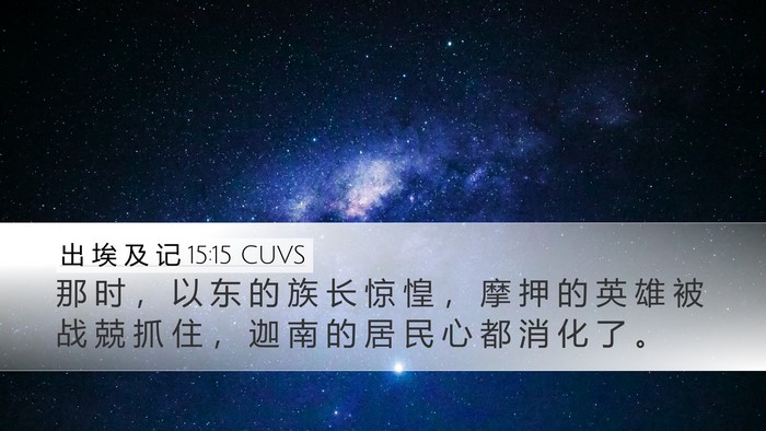 出 埃 及 记 15:15 CUVS Bible Verse Image
