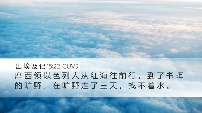 出 埃 及 记 15:22 CUVS Bible Verse Image