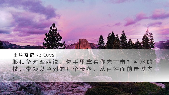 出 埃 及 记 17:5 CUVS Bible Verse Image