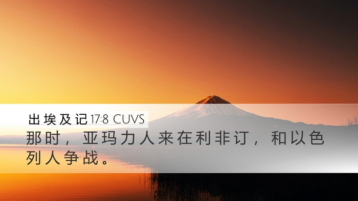 出 埃 及 记 17:8 CUVS Bible Verse Image