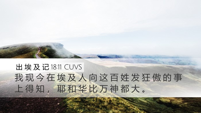 出 埃 及 记 18:11 CUVS Bible Verse Image