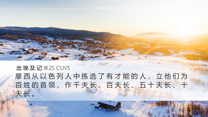 出 埃 及 记 18:25 CUVS Bible Verse Image