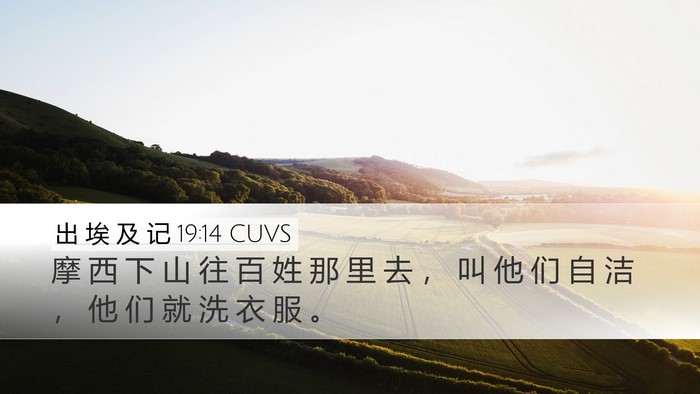 出 埃 及 记 19:14 CUVS Bible Verse Image