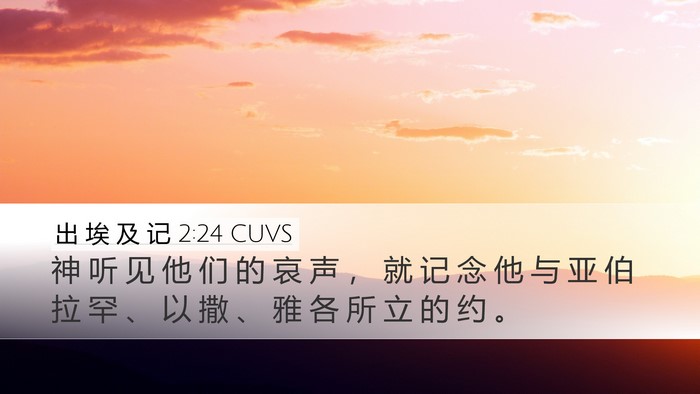 出 埃 及 记 2:24 CUVS Bible Verse Image