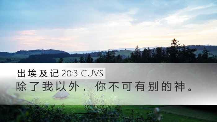 出 埃 及 记 20:3 CUVS Bible Verse Image