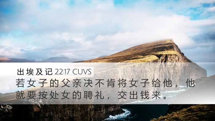 出 埃 及 记 22:17 CUVS Bible Verse Image