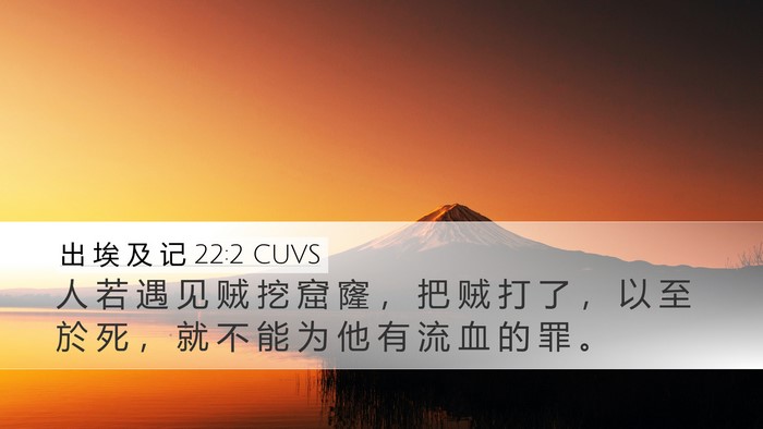 出 埃 及 记 22:2 CUVS Bible Verse Image