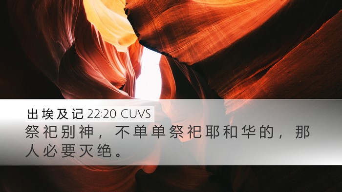 出 埃 及 记 22:20 CUVS Bible Verse Image