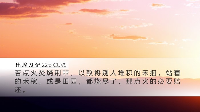 出 埃 及 记 22:6 CUVS Bible Verse Image