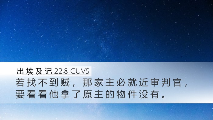 出 埃 及 记 22:8 CUVS Bible Verse Image