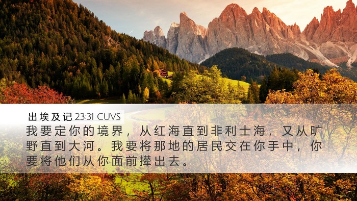 出 埃 及 记 23:31 CUVS Bible Verse Image