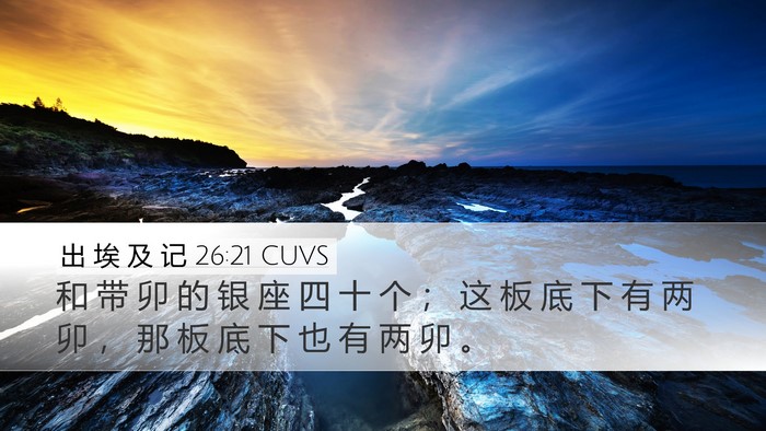 出 埃 及 记 26:21 CUVS Bible Verse Image
