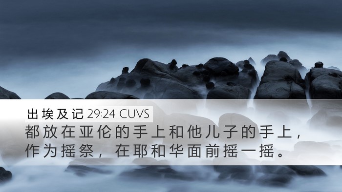 出 埃 及 记 29:24 CUVS Bible Verse Image