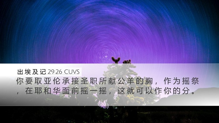 出 埃 及 记 29:26 CUVS Bible Verse Image