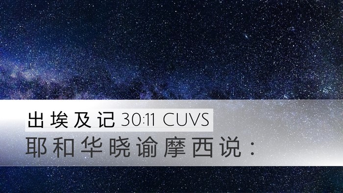 出 埃 及 记 30:11 CUVS Bible Verse Image