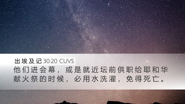 出 埃 及 记 30:20 CUVS Bible Verse Image