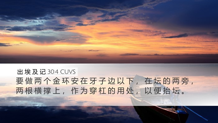 出 埃 及 记 30:4 CUVS Bible Verse Image