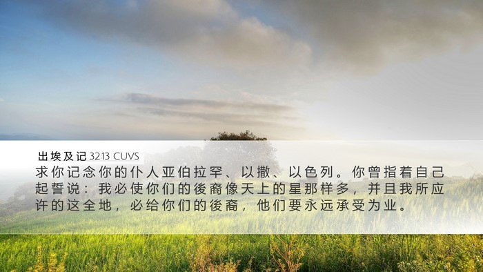 出 埃 及 记 32:13 CUVS Bible Verse Image