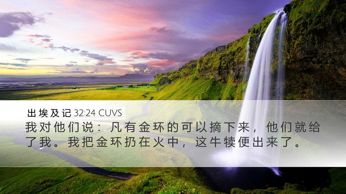 出 埃 及 记 32:24 CUVS Bible Verse Image