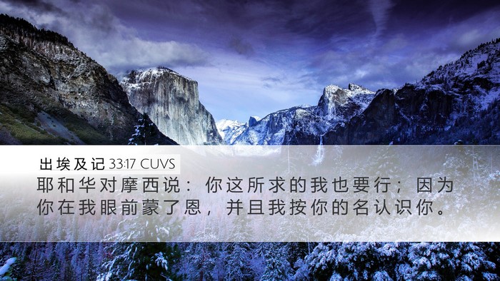 出 埃 及 记 33:17 CUVS Bible Verse Image