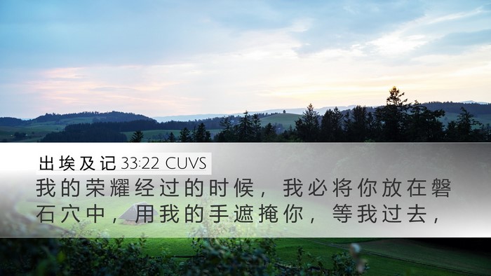 出 埃 及 记 33:22 CUVS Bible Verse Image